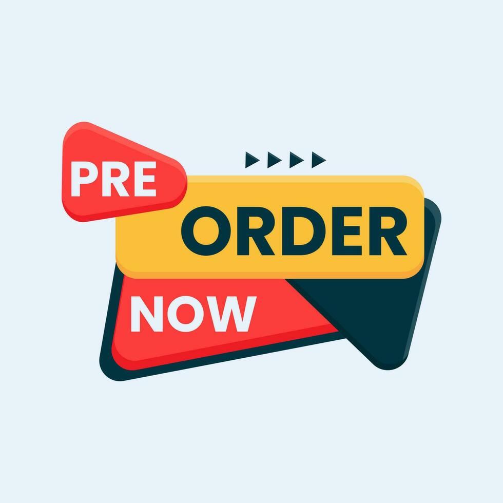 Pre order now label clipart vector