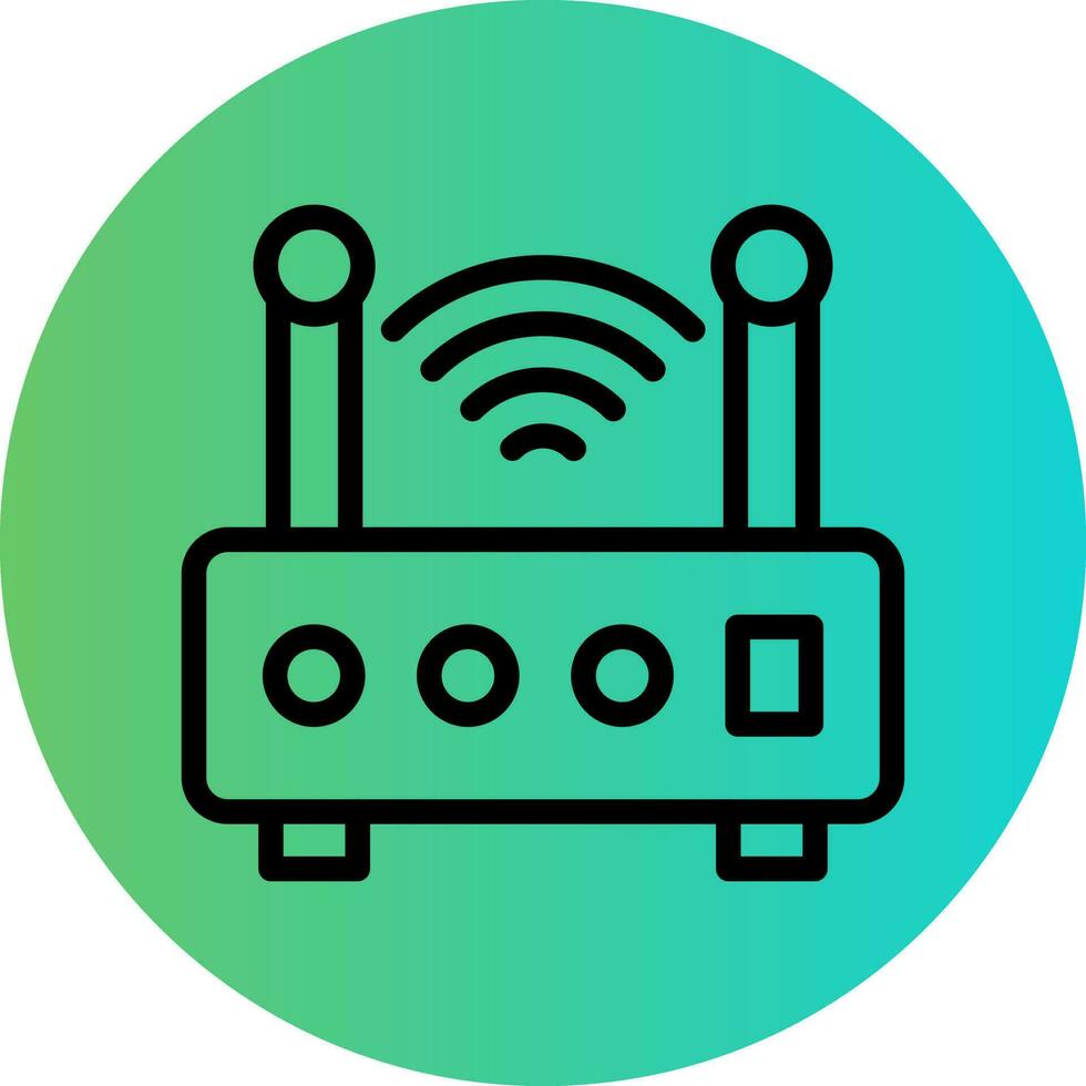 Wireless Router Vector Icon Design