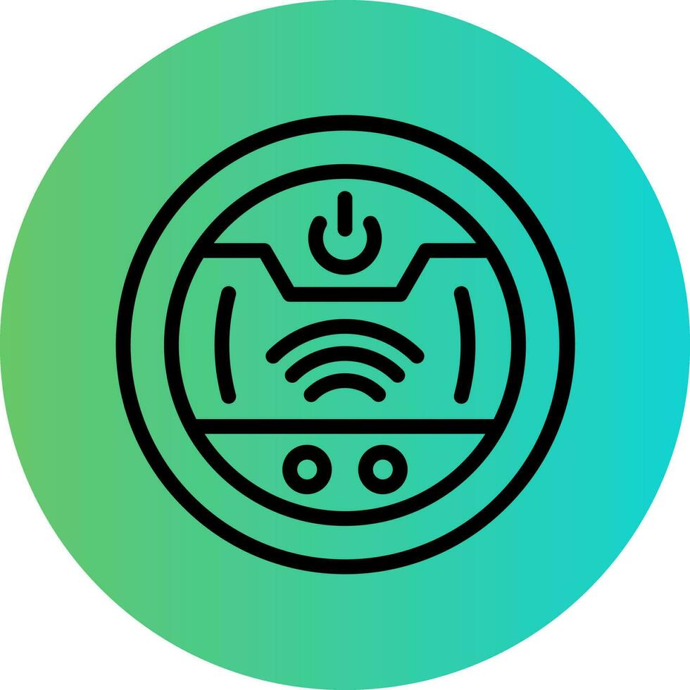 Robot Vaccum Vector Icon Design