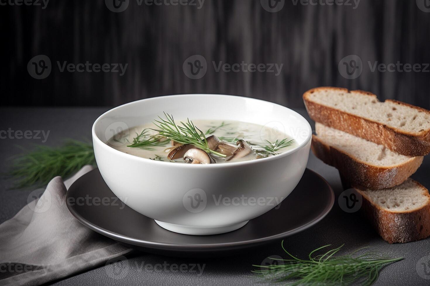 A Bowl of soup AI Generate photo