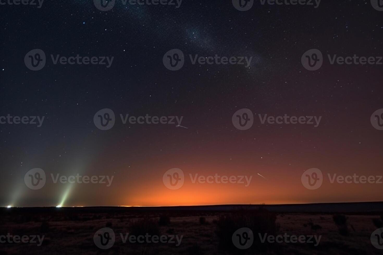 beautiful view in the night sky ai generate photo
