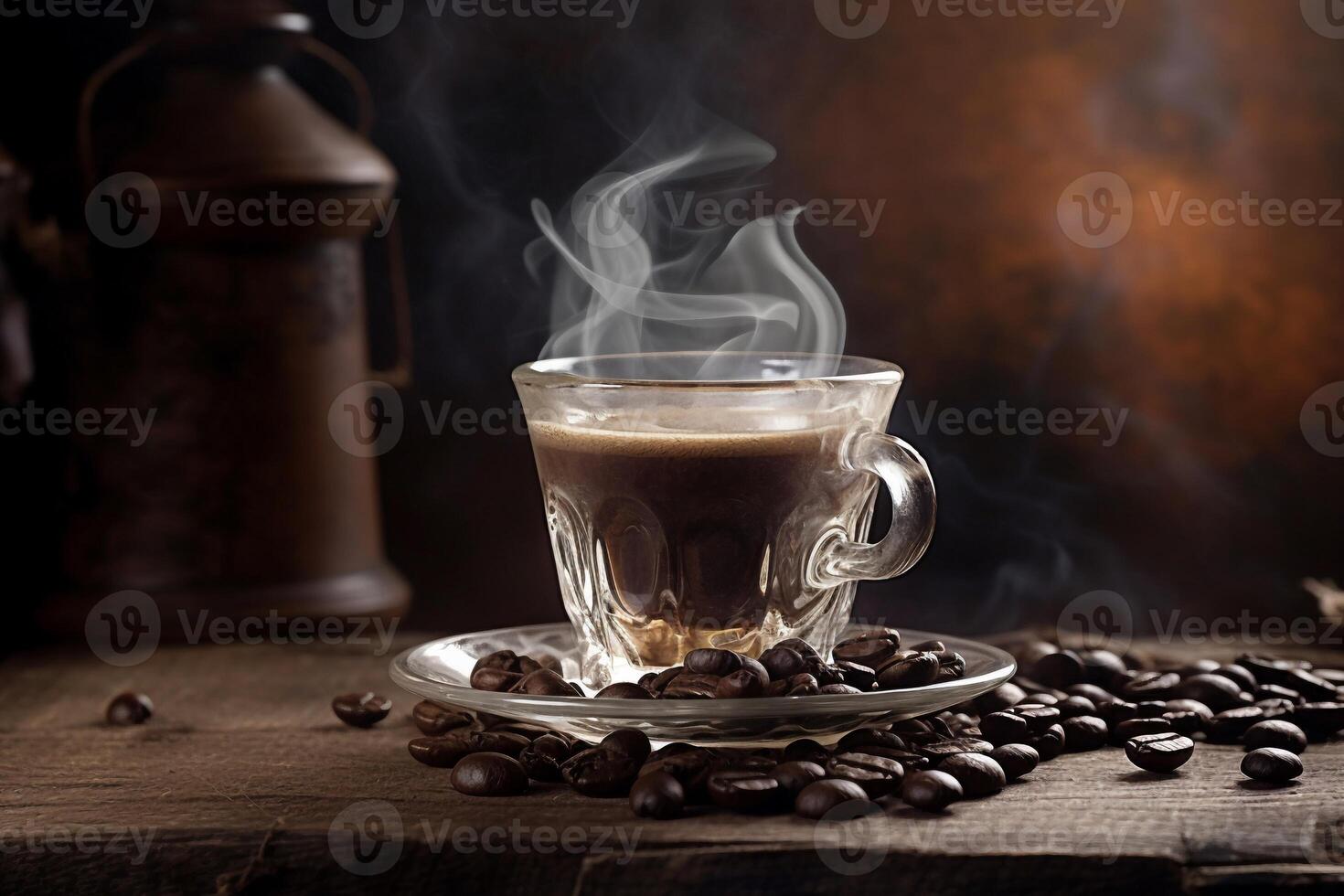 A cup of coffee on the table AI Generate photo