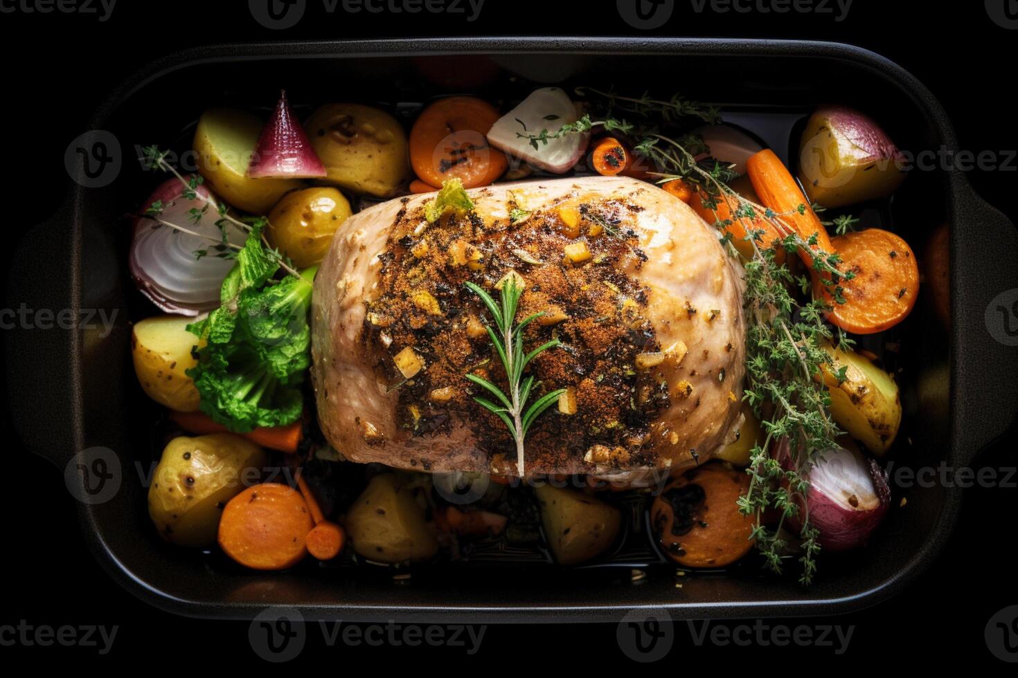 Delicious grilled beef and chicken AI Generate photo