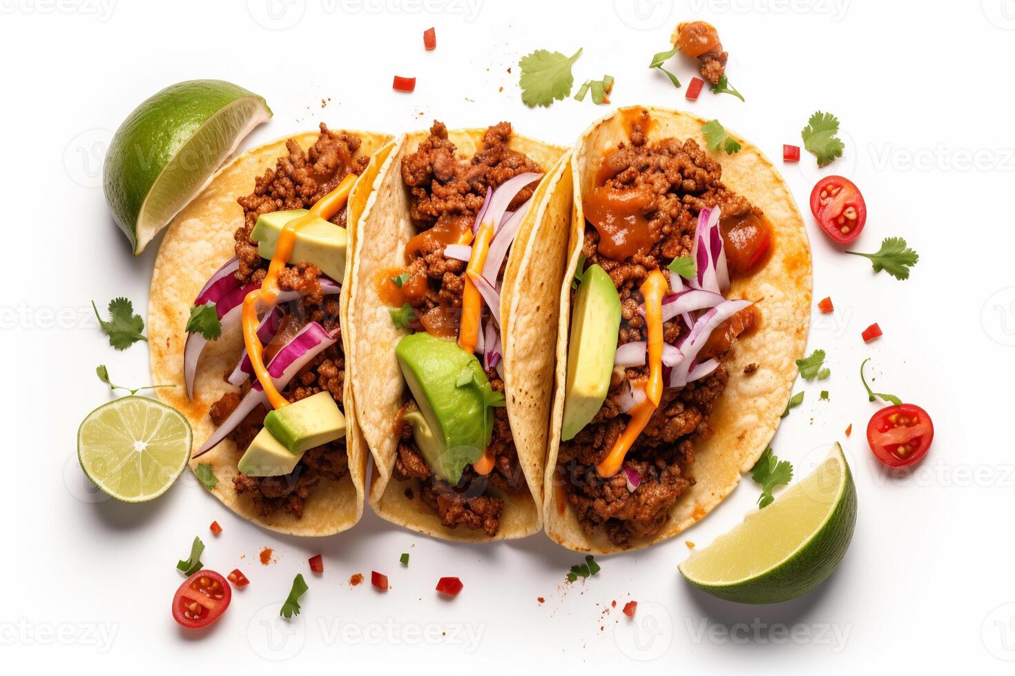 Tacos with vegetable AI Generate photo