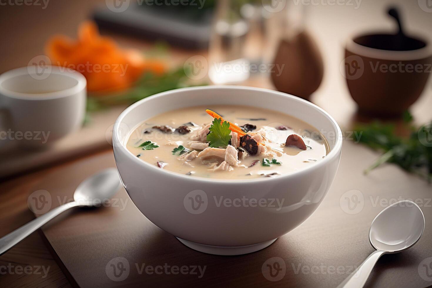 A Bowl of soup AI Generate photo