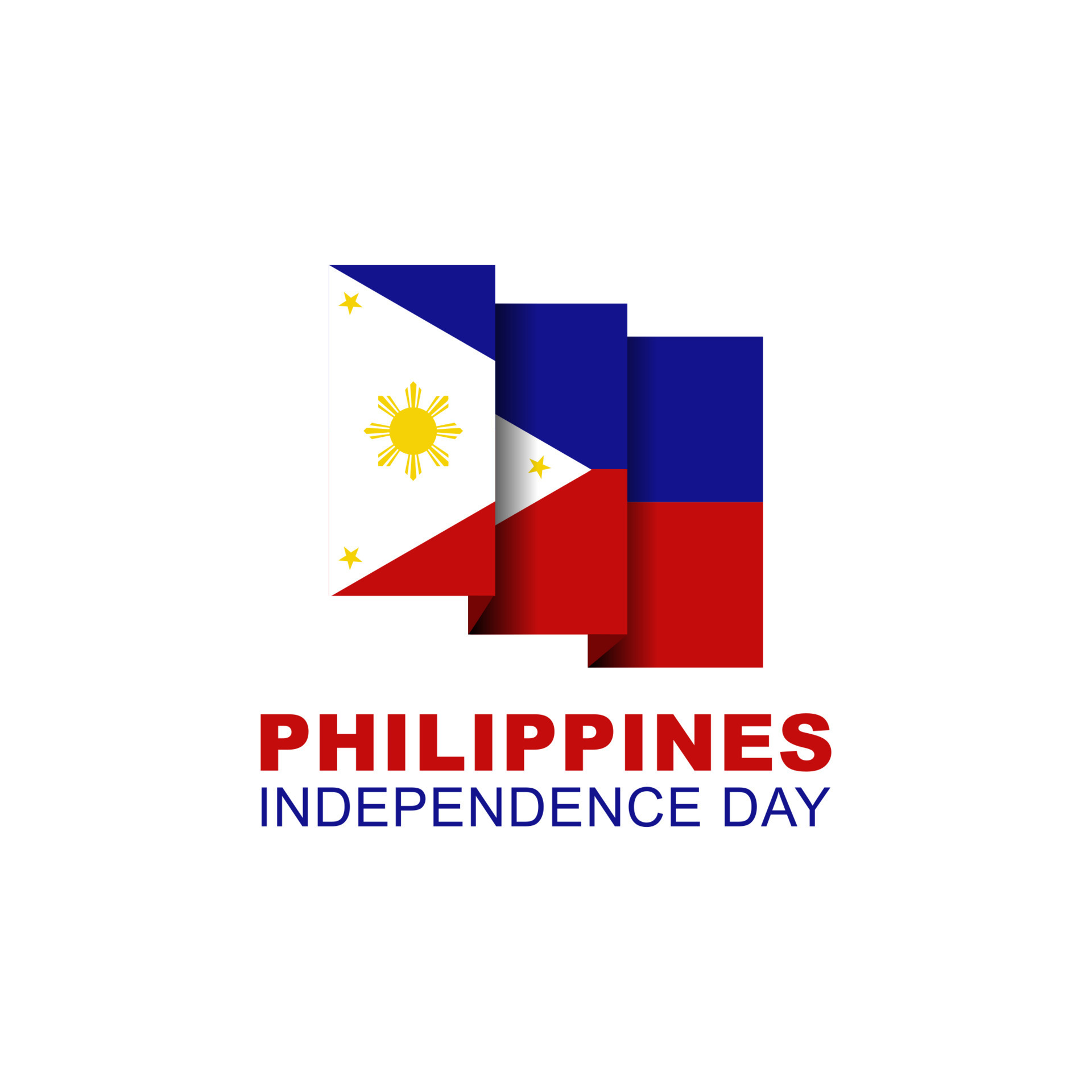 Greeting card and poster happy philippines independence day on june