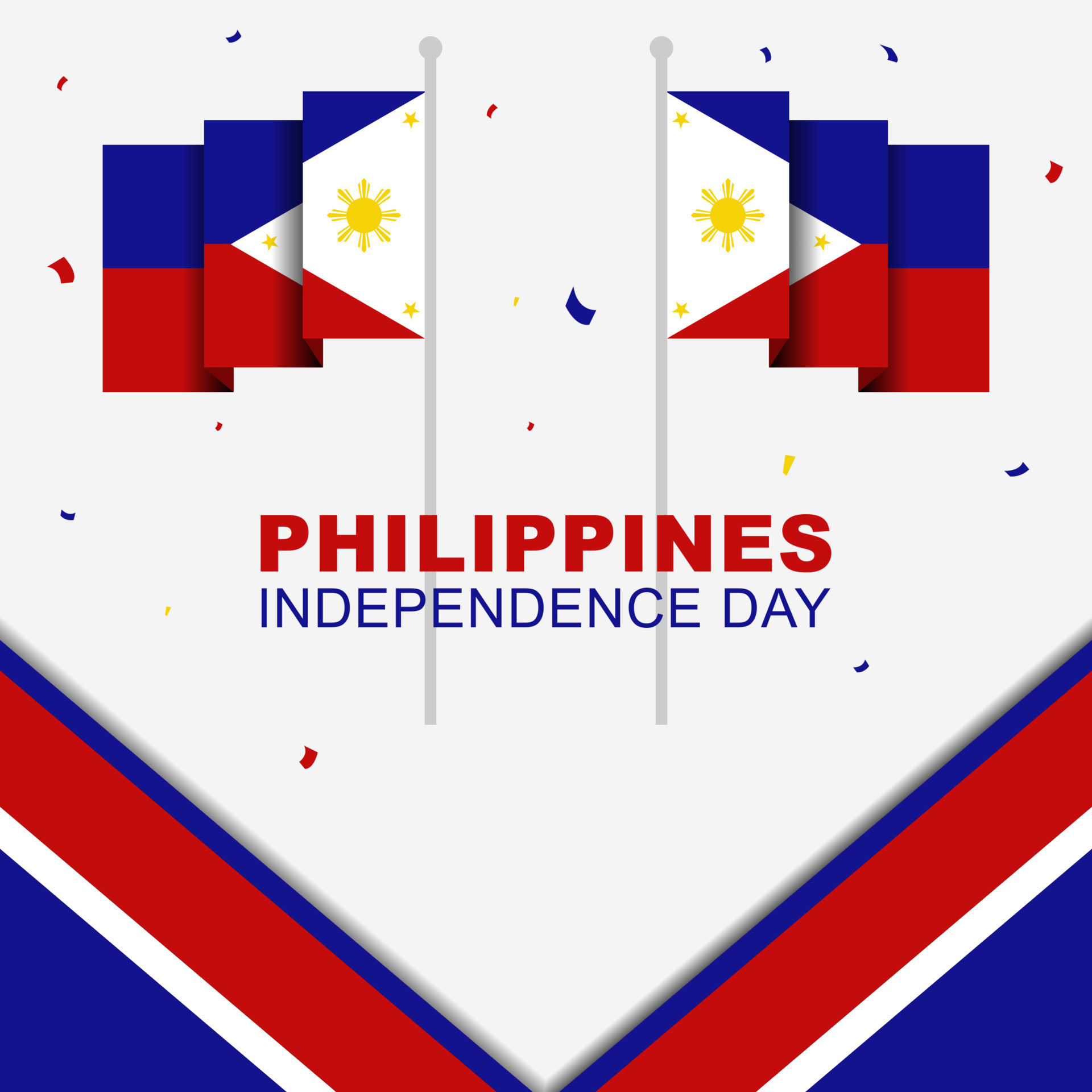 Greeting card and poster philippines independence day on june 12th