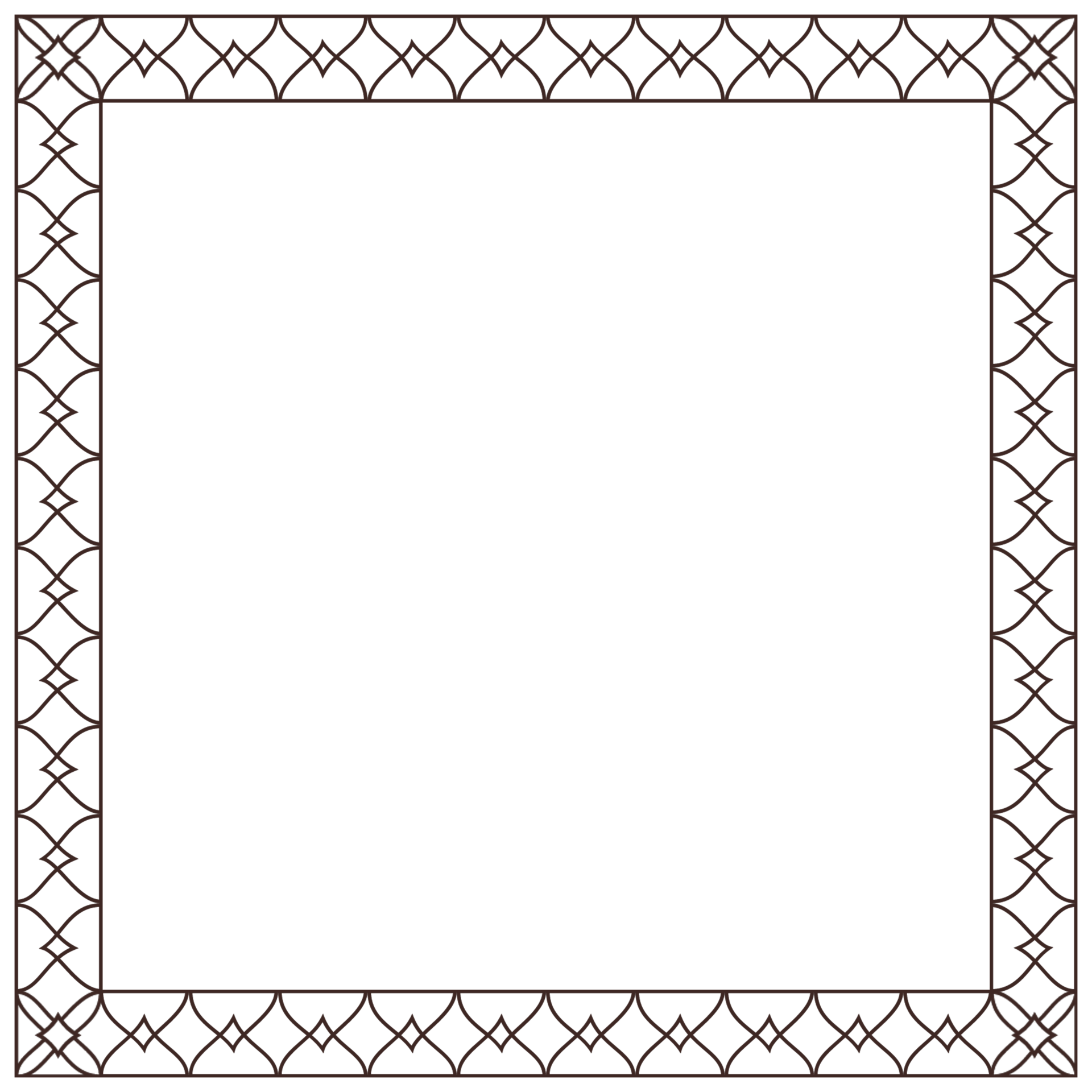 Free Simple frame in beautiful vintage style decorative border isolated