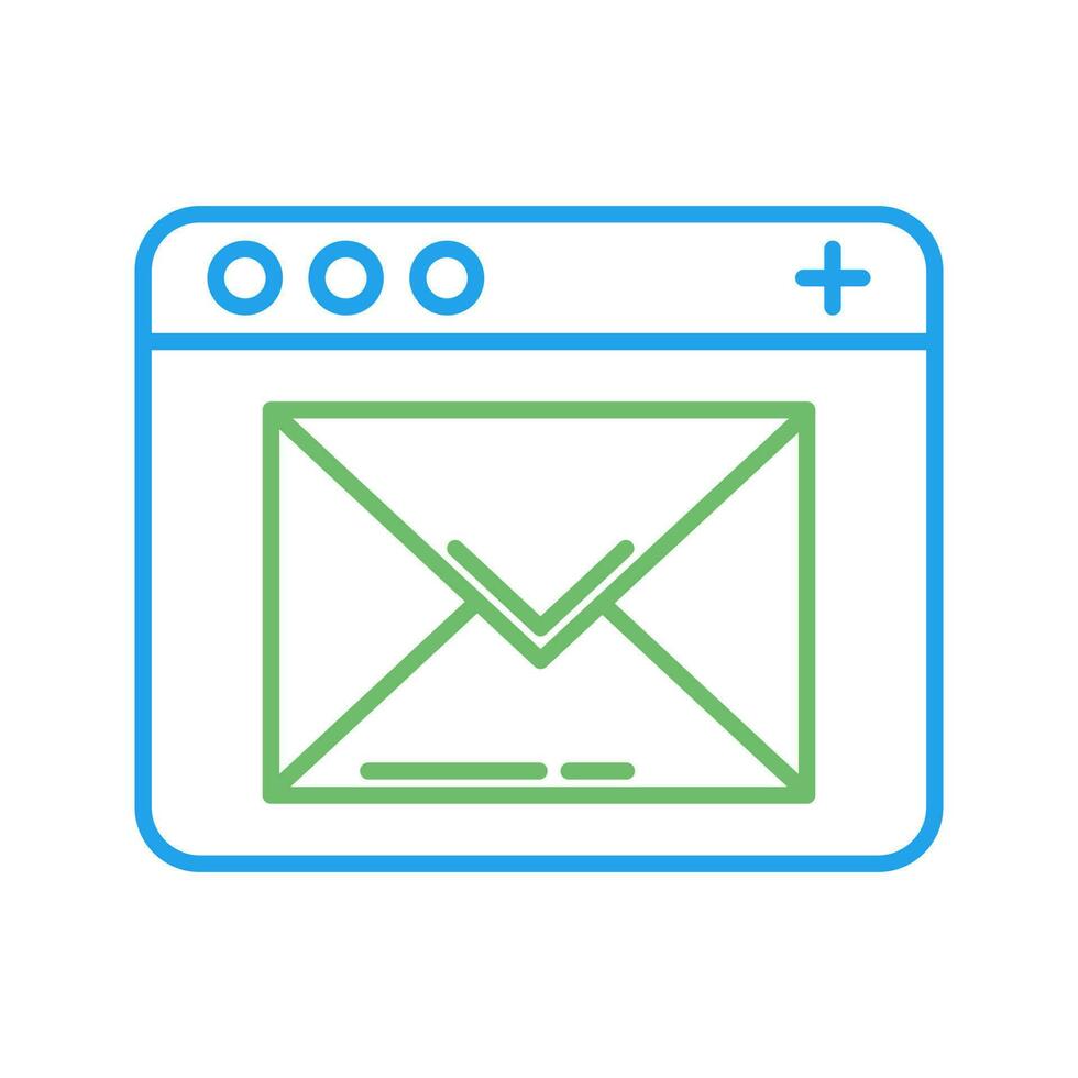 correo electrónico único vector icono