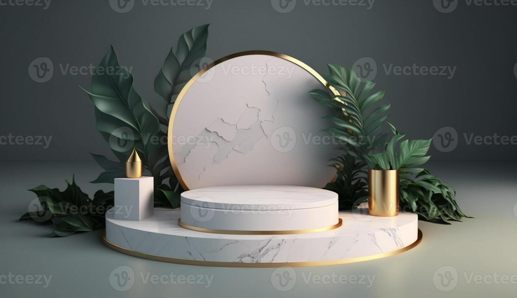 marble floor with leaves background Mockup for product placement with photo