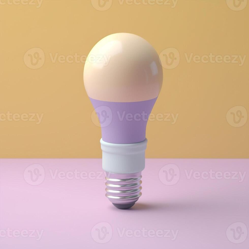 cute tiny isometric light bulbs and creativity with photo