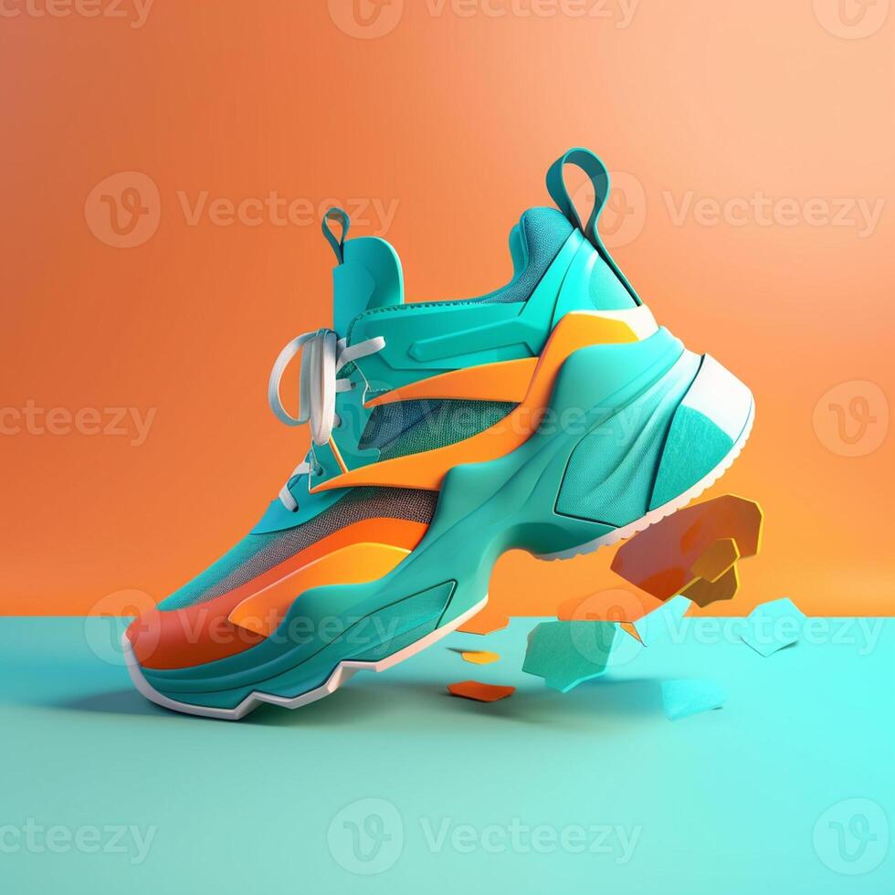 sports shoes in trending color palette for advertising with Generative ...