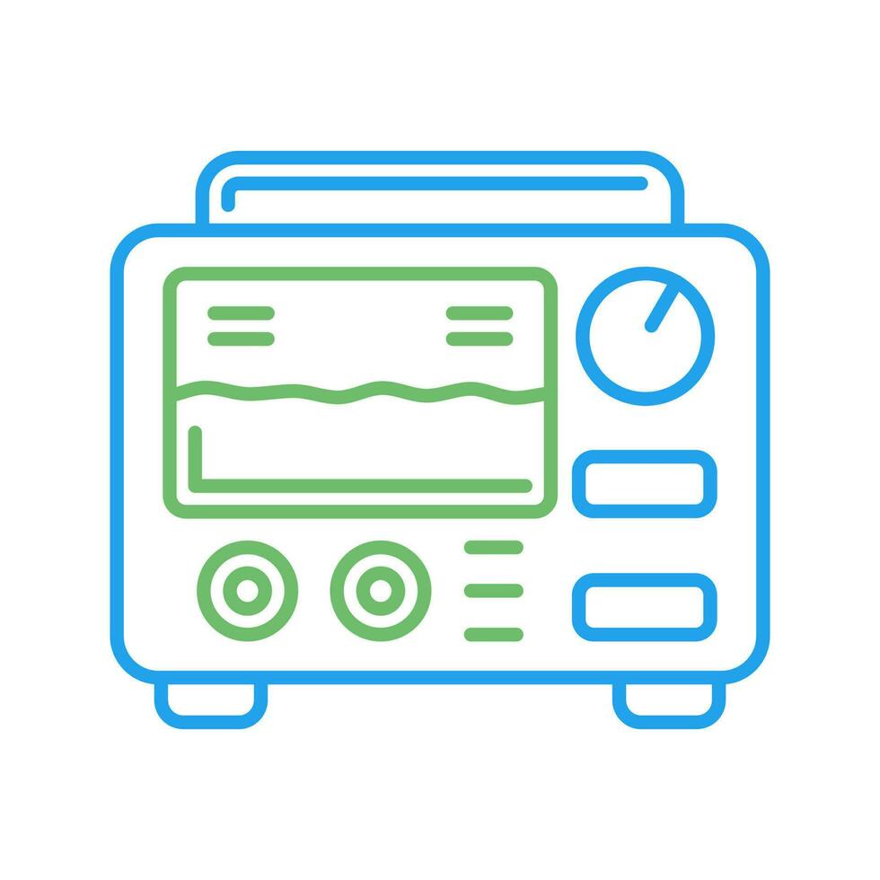 Oscilloscope Unique Vector Icon