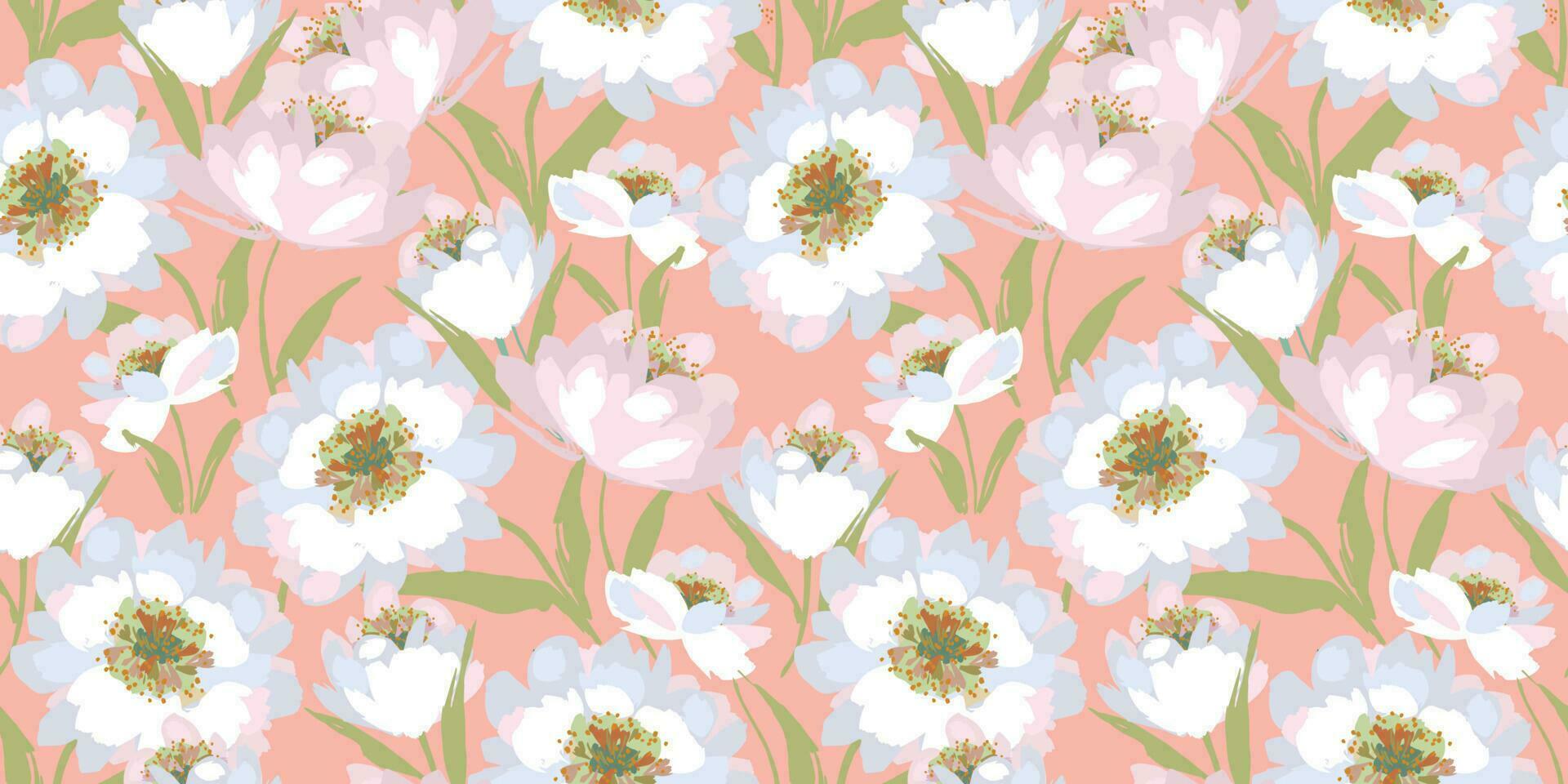 Floral seamless pattern. Vector design for paper, cover, fabric, interior decor and other use