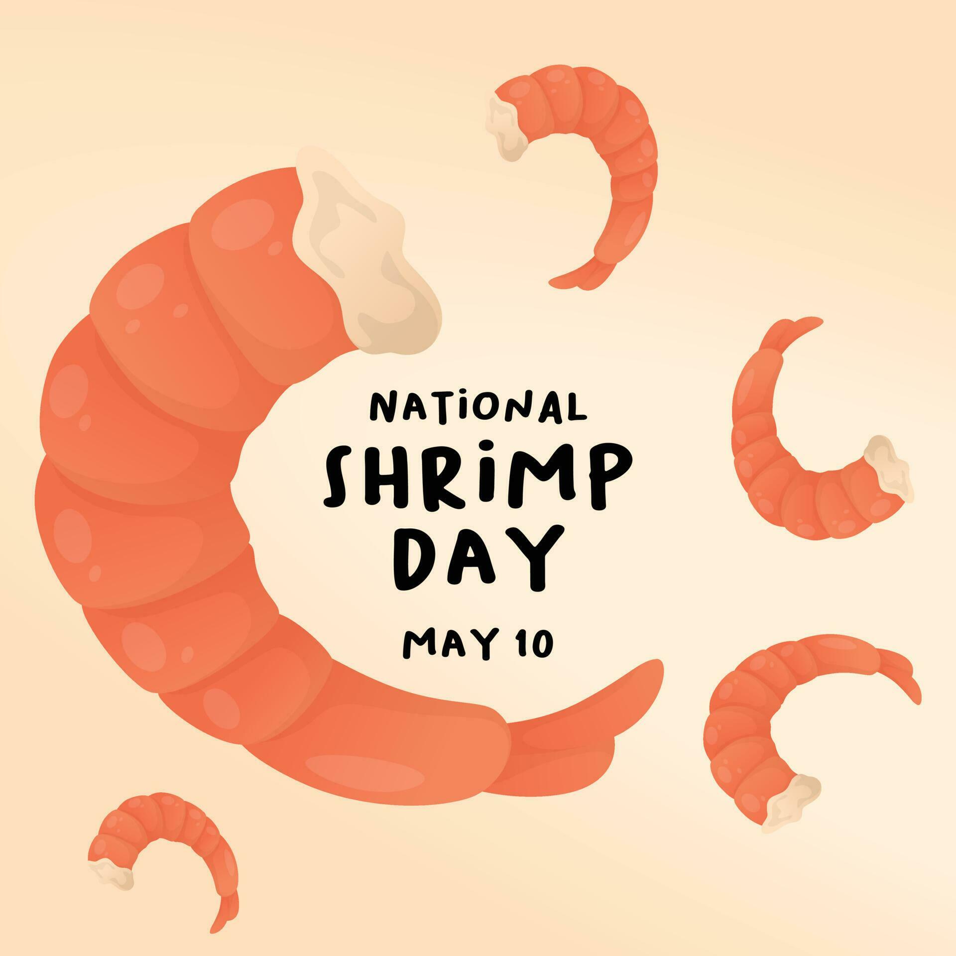 vector graphic of national shrimp day good for national shrimp day