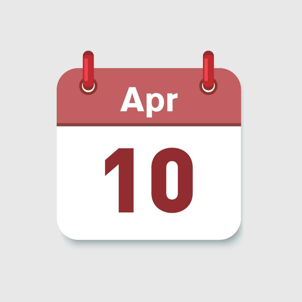 April calendar symbol vector icon.Time management. Holidays icon. Deadline icon. UI elements. Planning.