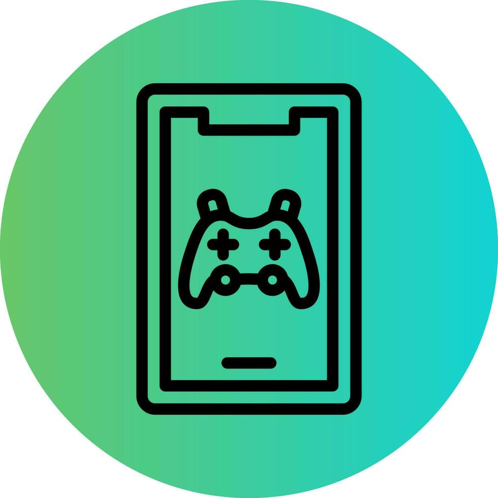 Mobile Gaming Vector Icon Design
