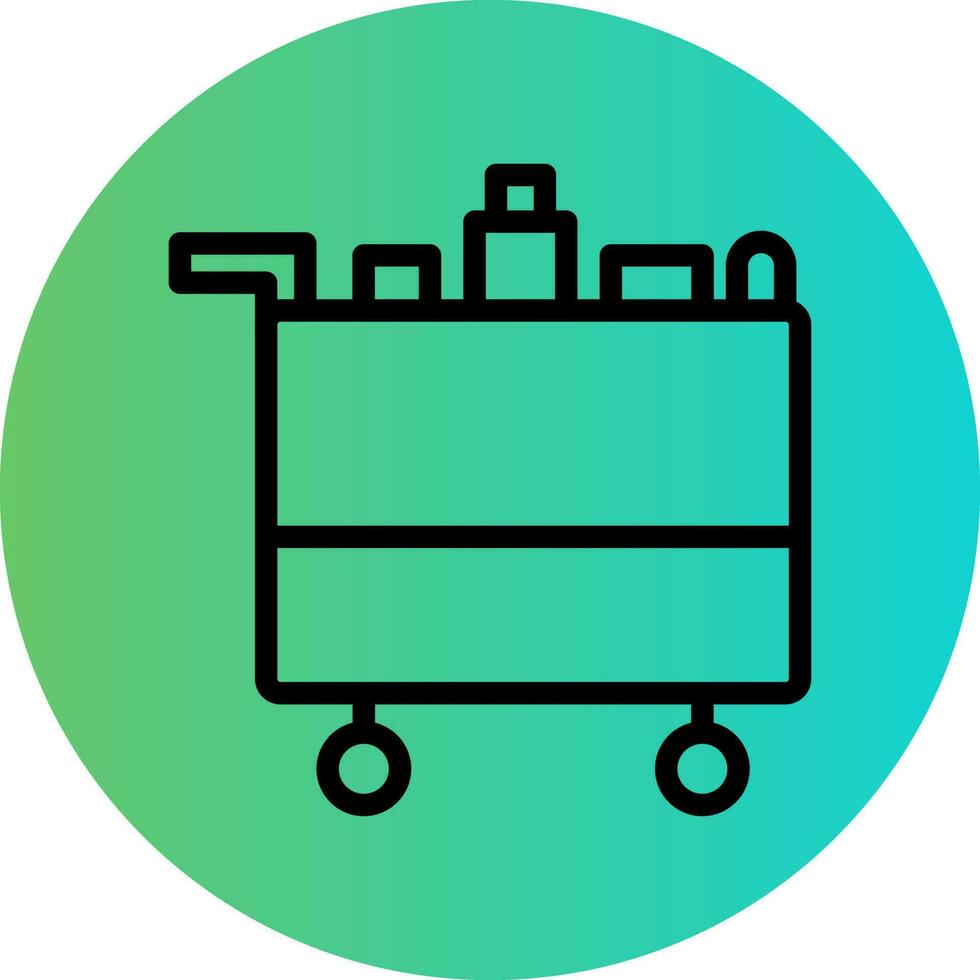 Airplane Food Trolley Vector Icon Design