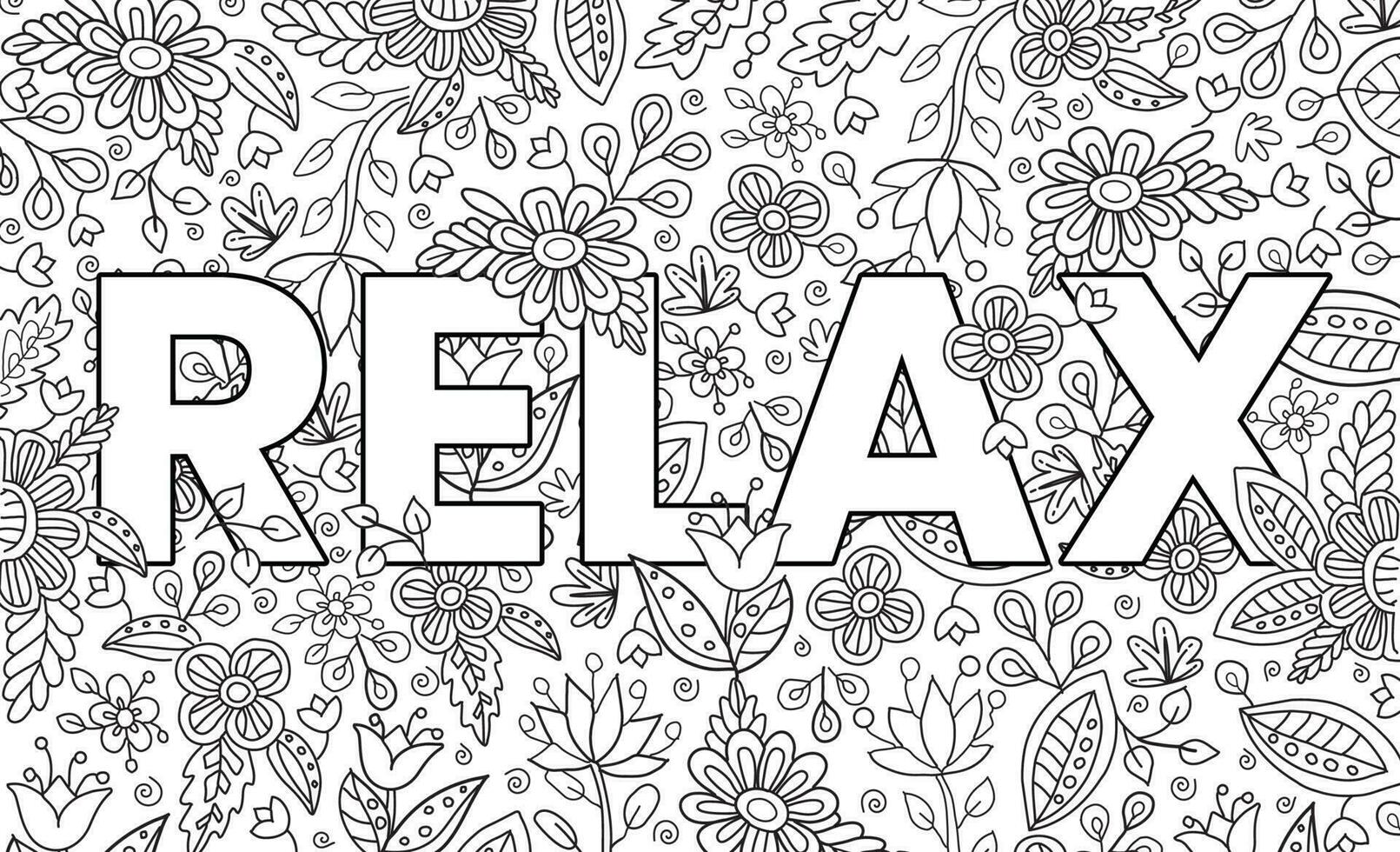 Relax. Cute hand drawn coloring pages for kids and adults ...