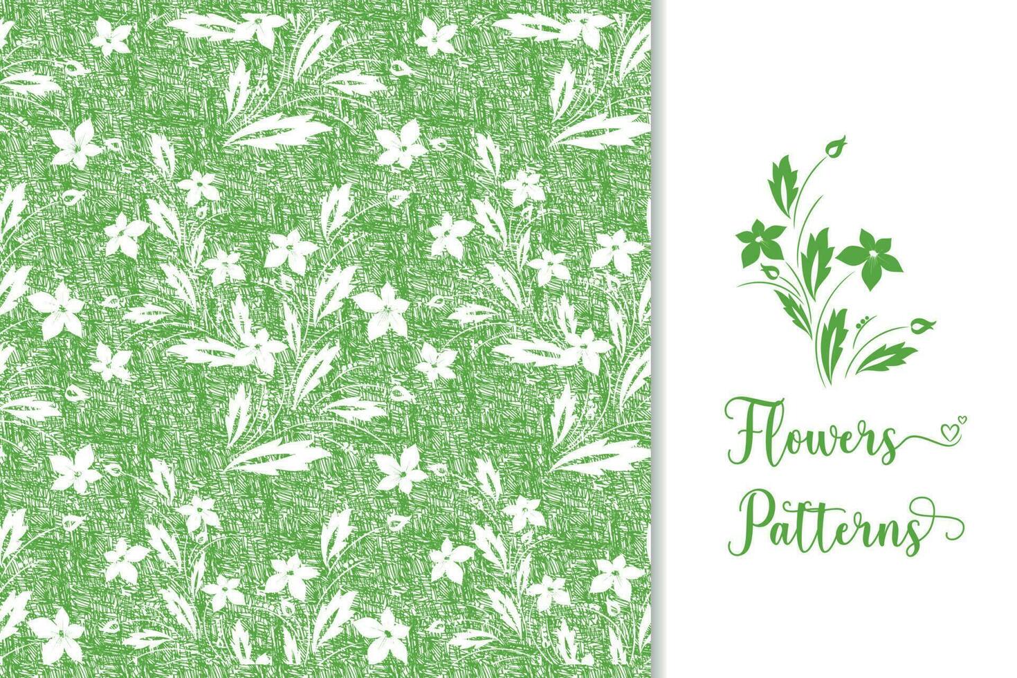 Colored flowers Pattern Botanical Design for Print and Graphic Projects. This botanical design features a colored flowers pattern and is perfect for print, graphic design, and home decor projects. vector