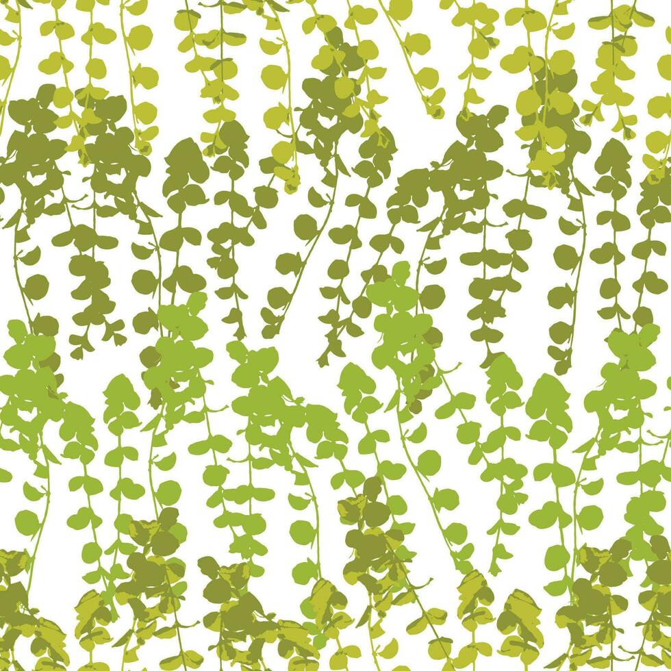 seamless green camouflage with golden creeping jenny pattern background for fashion fabric vector