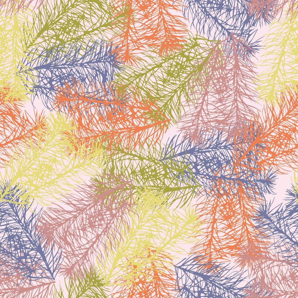 seamless pastel camouflage with mixed leaves pattern background for fashion fabric vector