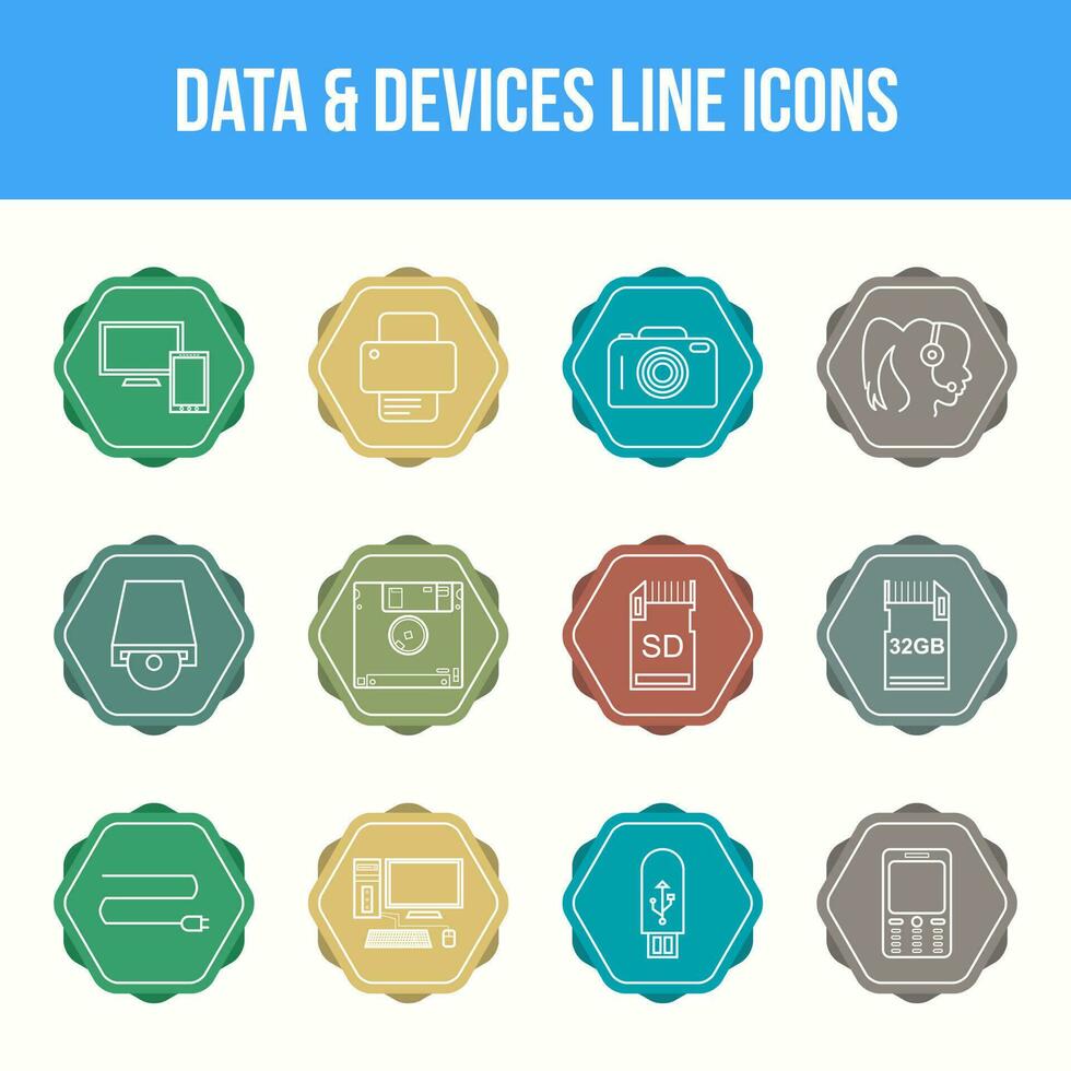 Data and Devices vector