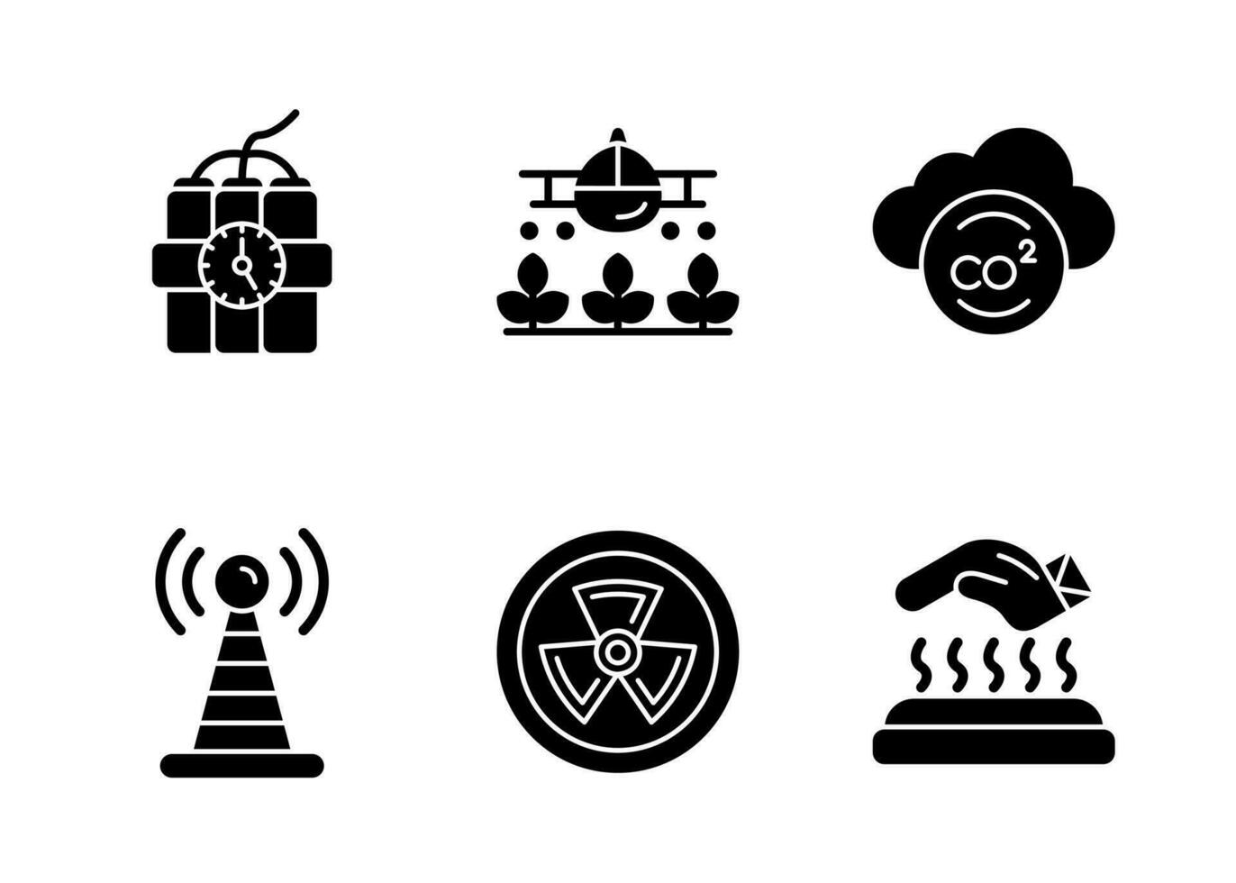 Danger Vector Icon Set