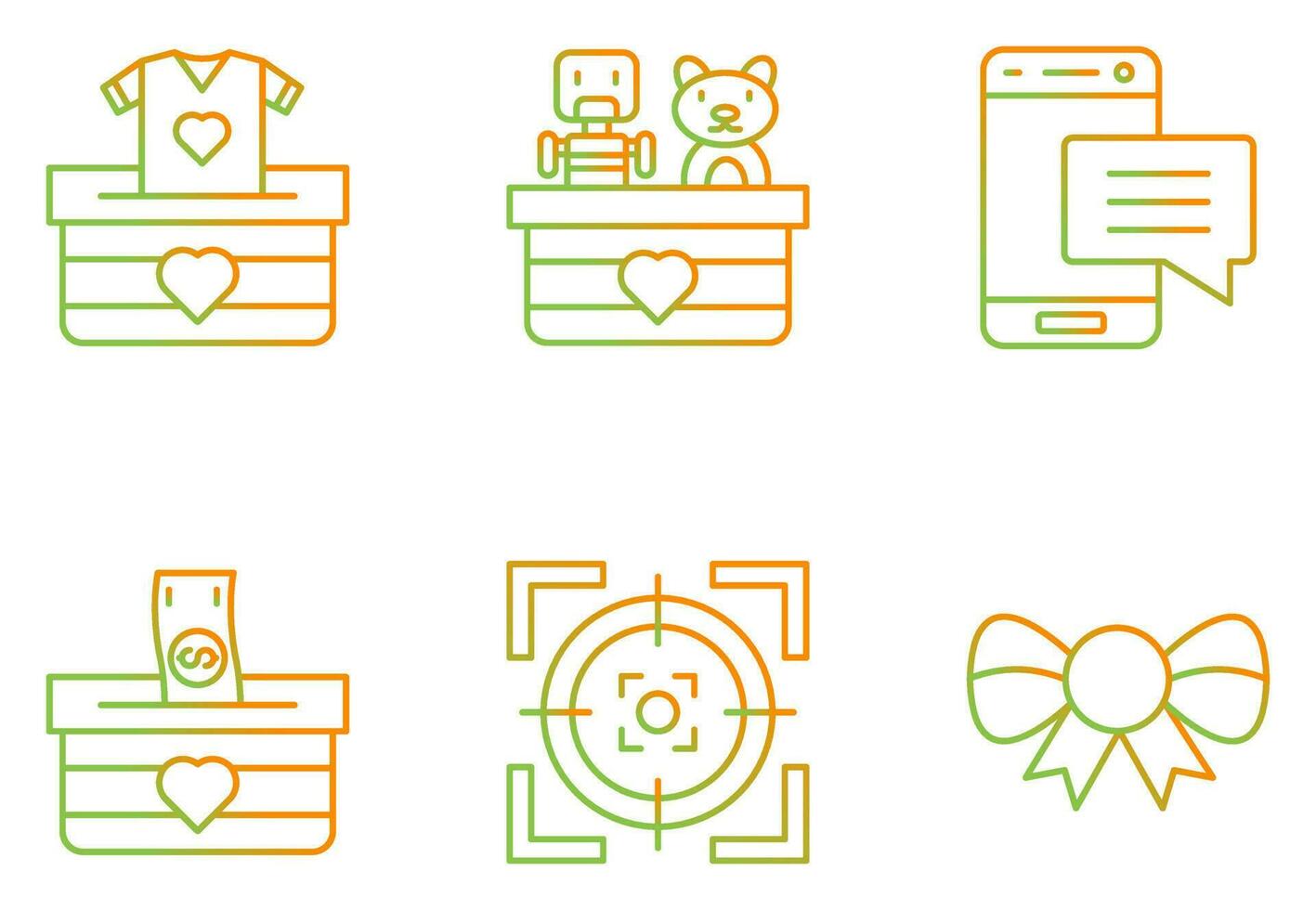 conjunto de iconos vectoriales únicos vector