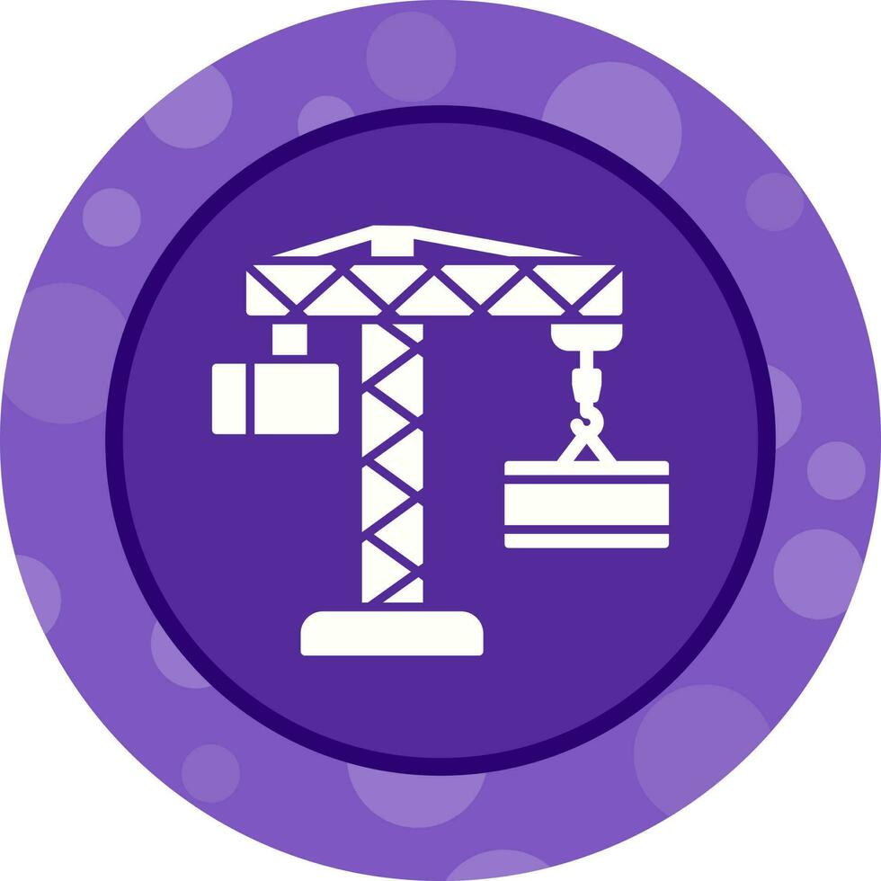 Crane Lifting Unique Vector Icon