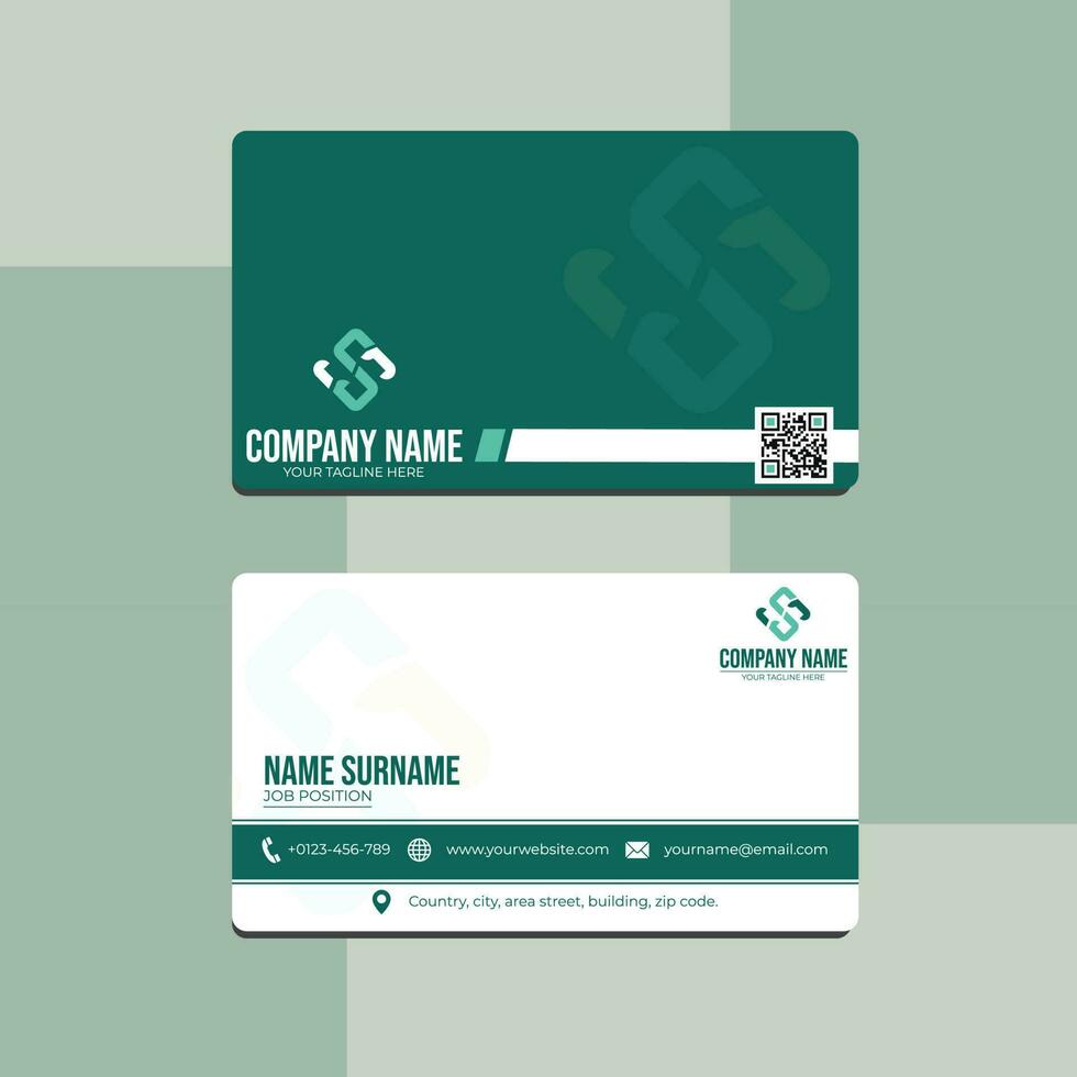 Moder business card template design vector