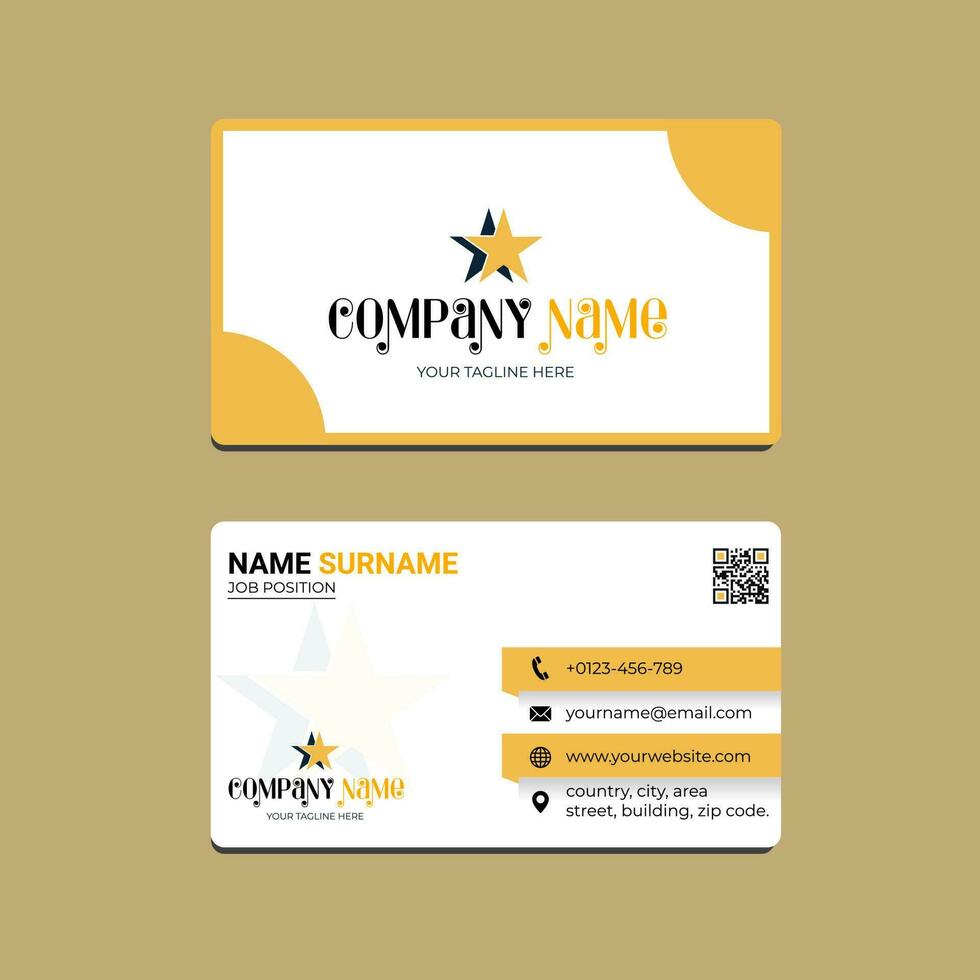 Modern Creative And Clean Business Card Design Template, Visiting Card vector