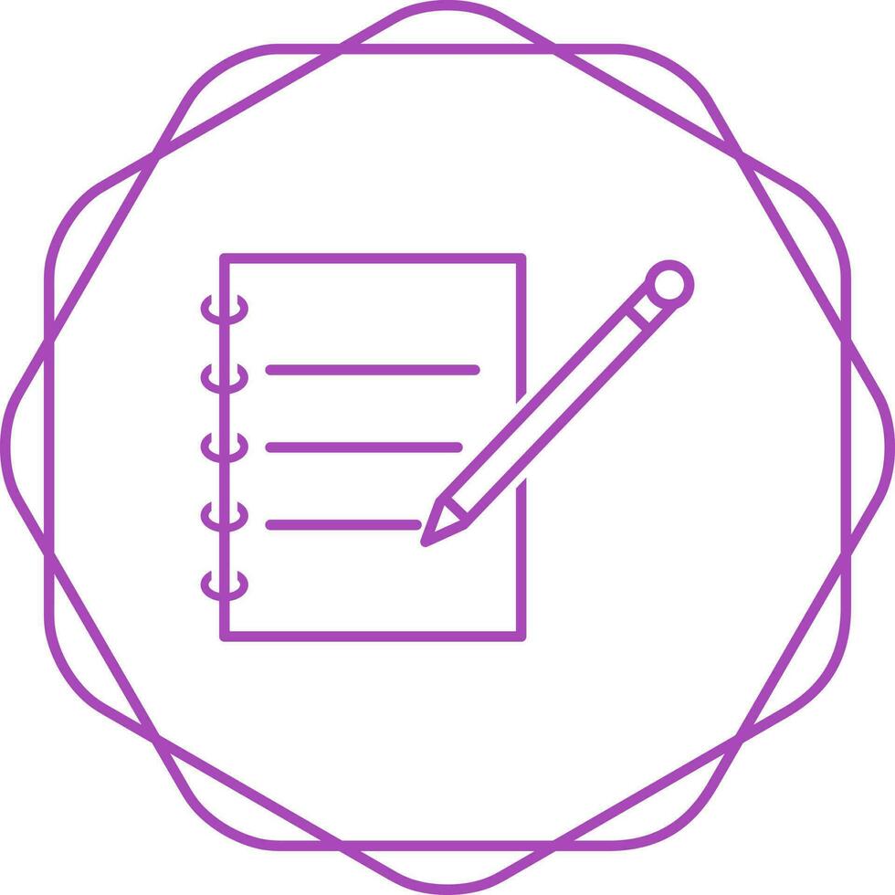 Notebook and Pen Unique Vector Icon