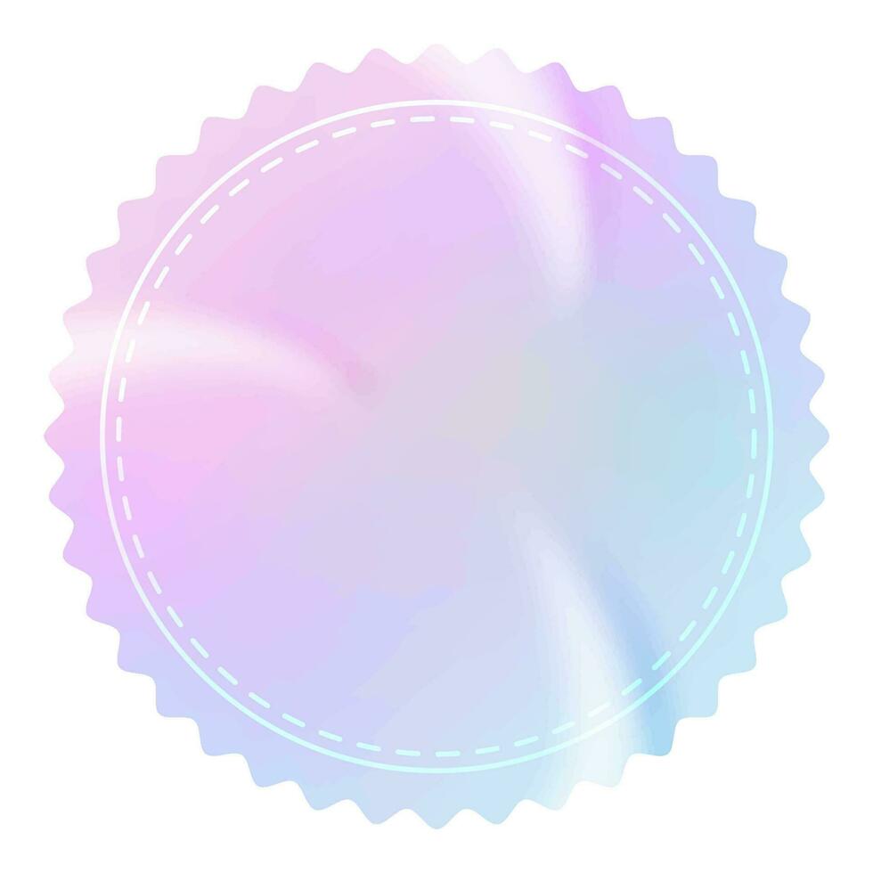 Gradient Blank Round Badge, Label Element On White Background. vector