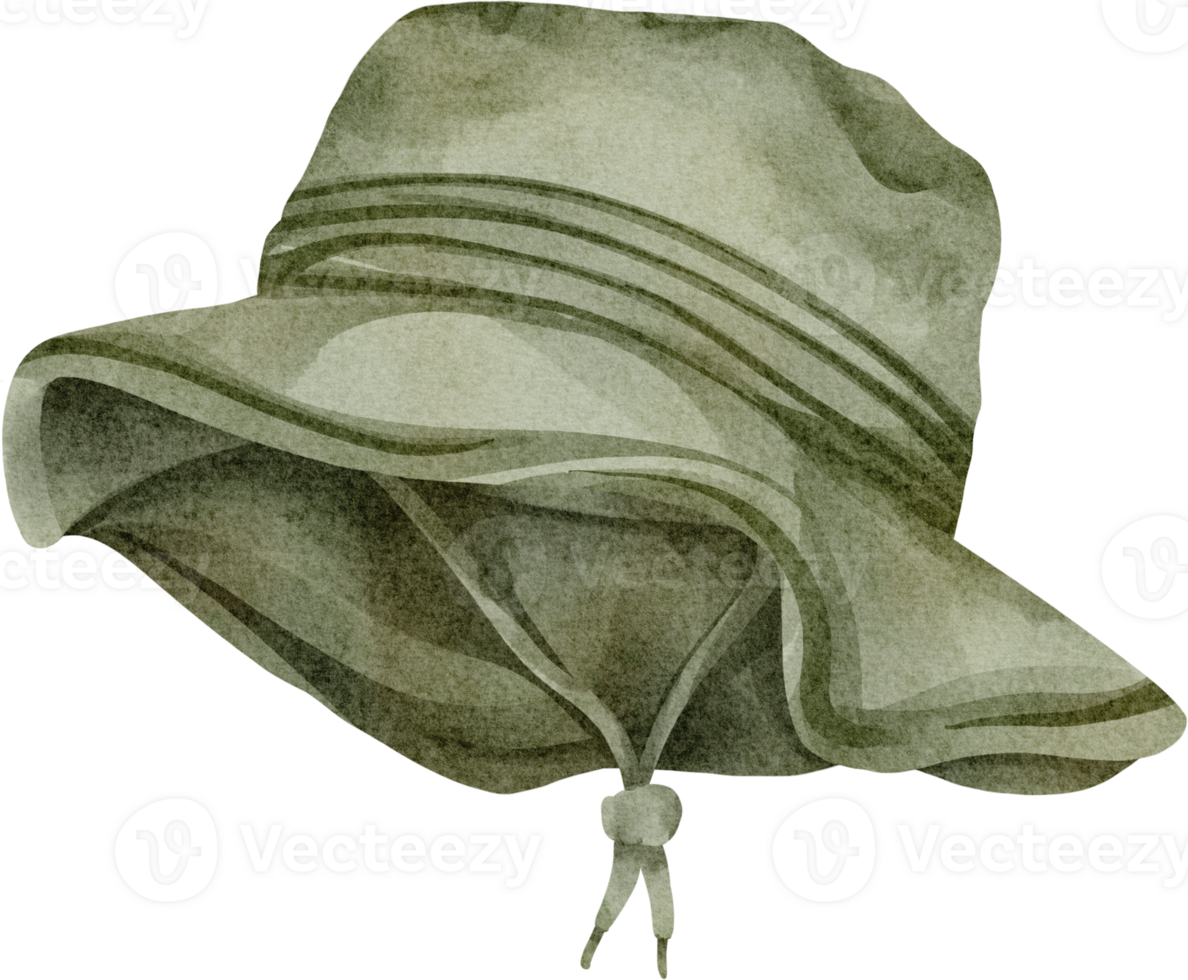 vattenfärg äventyr hatt png