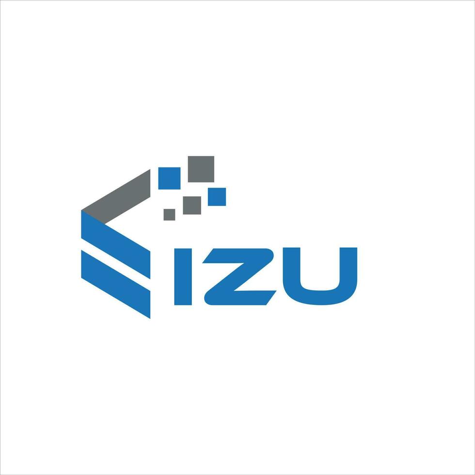 IZU letter logo design on white background. IZU creative initials letter logo concept. IZU letter design. vector