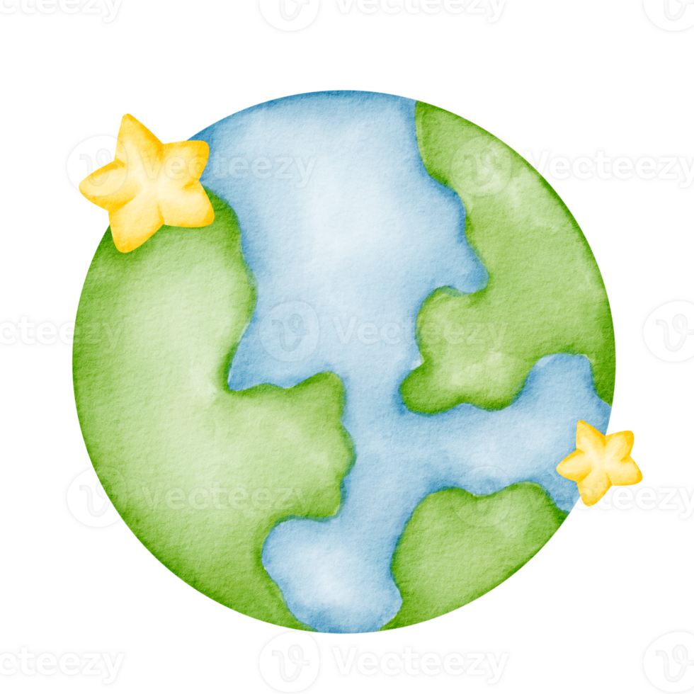 watercolor earth space clip art png