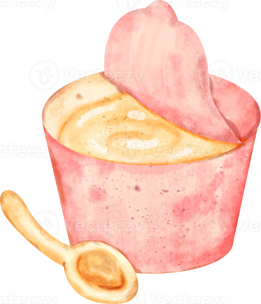 watercolor yogurt clip art png
