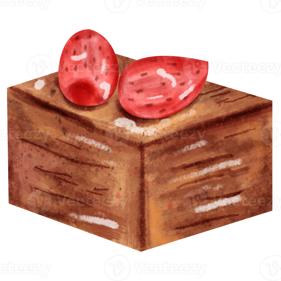 watercolor shortcake chocolate png