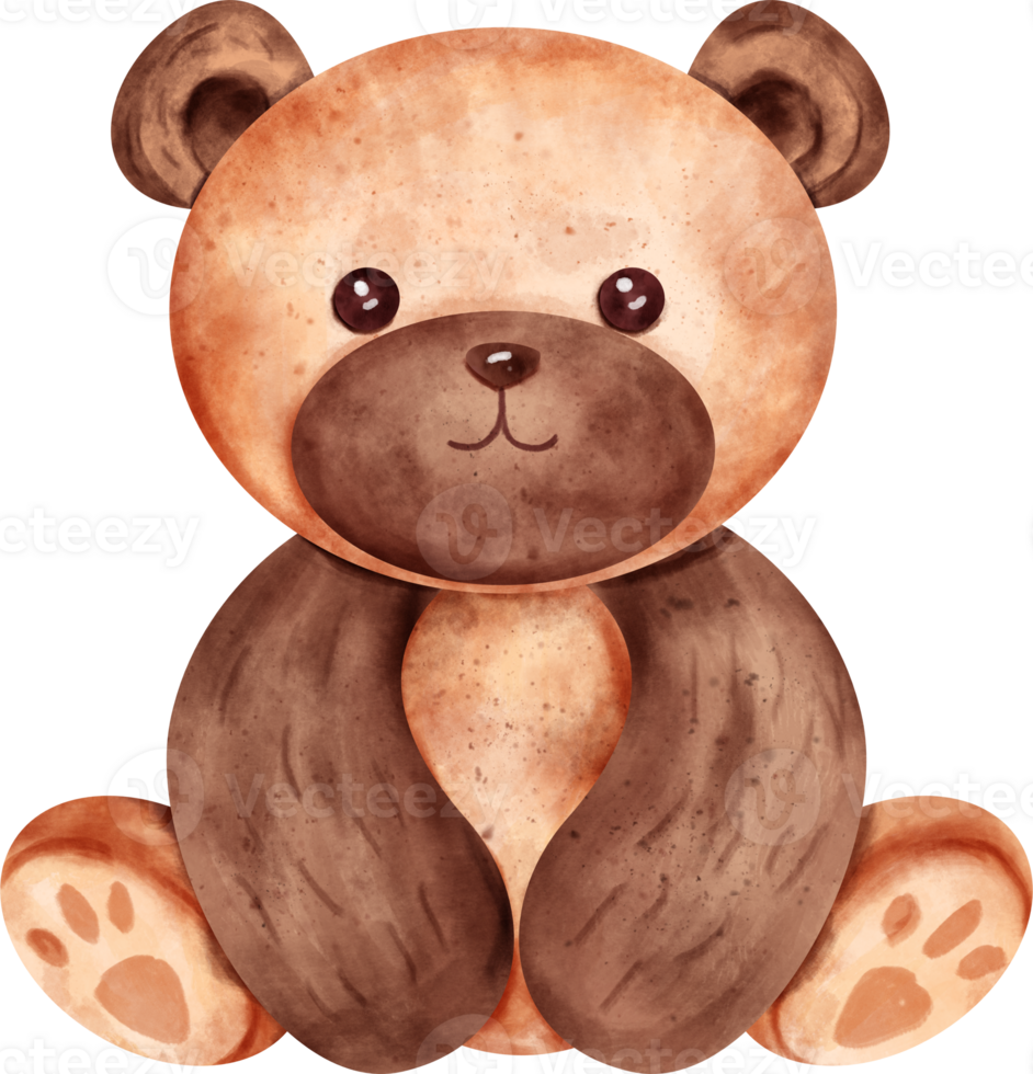 oso de peluche de acuarela png