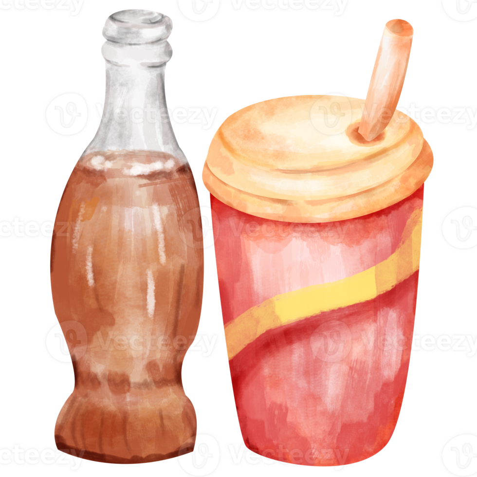 Cola watercolor cinema png