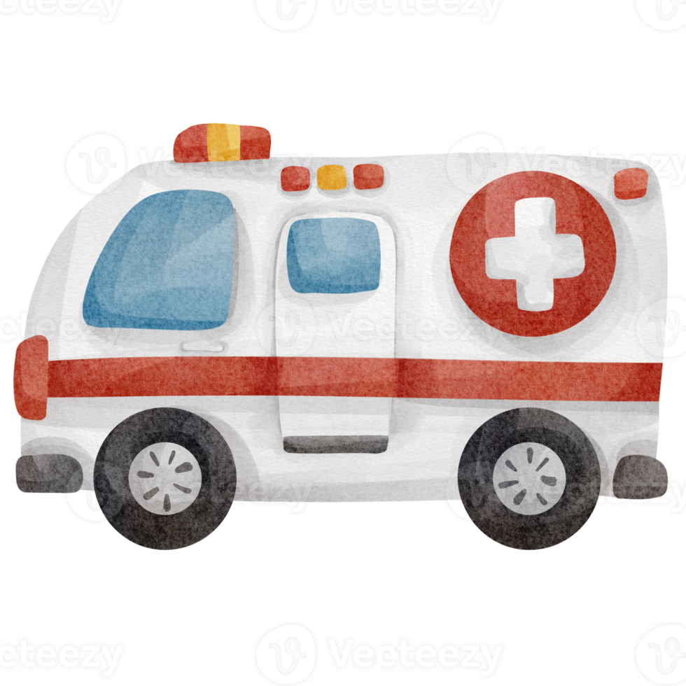 acquerello ambulanza clip arte png