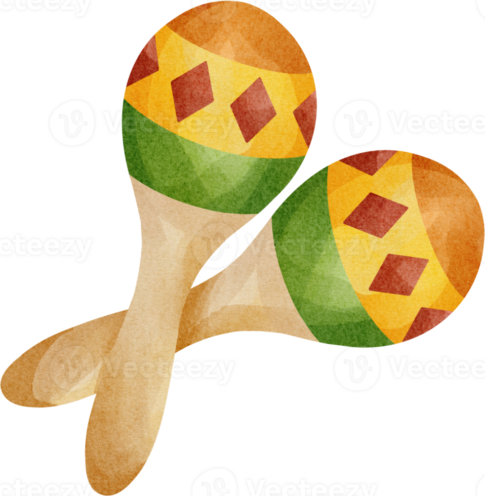 waterverf maracas muziek- instrument png