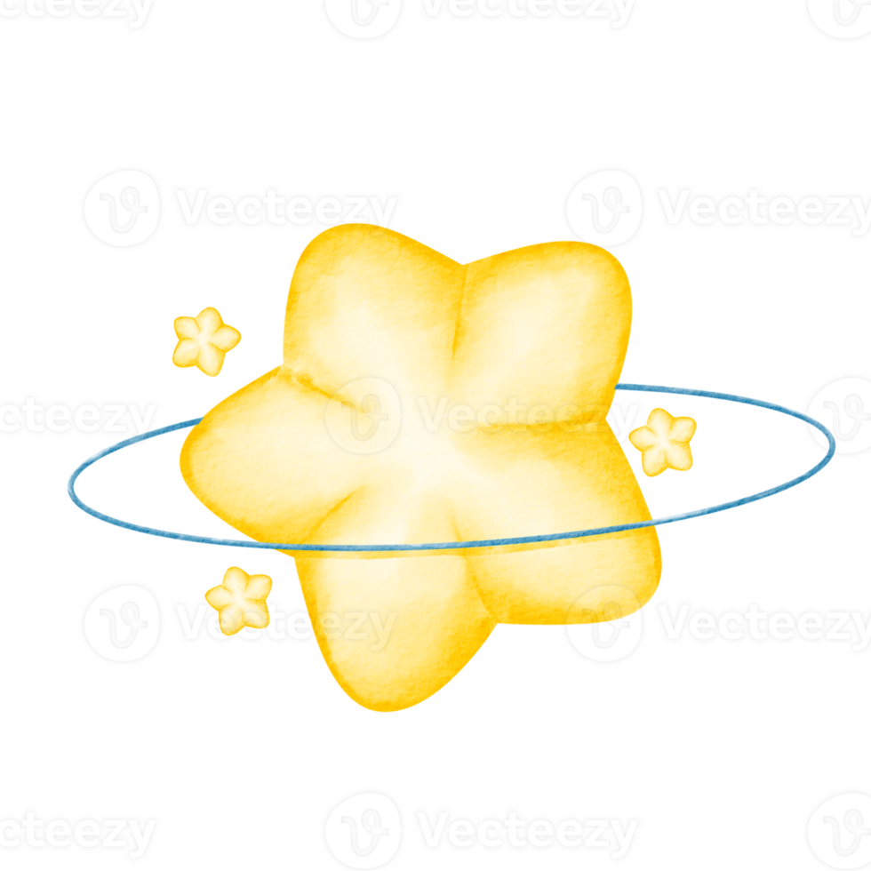 watercolor star space clip art png