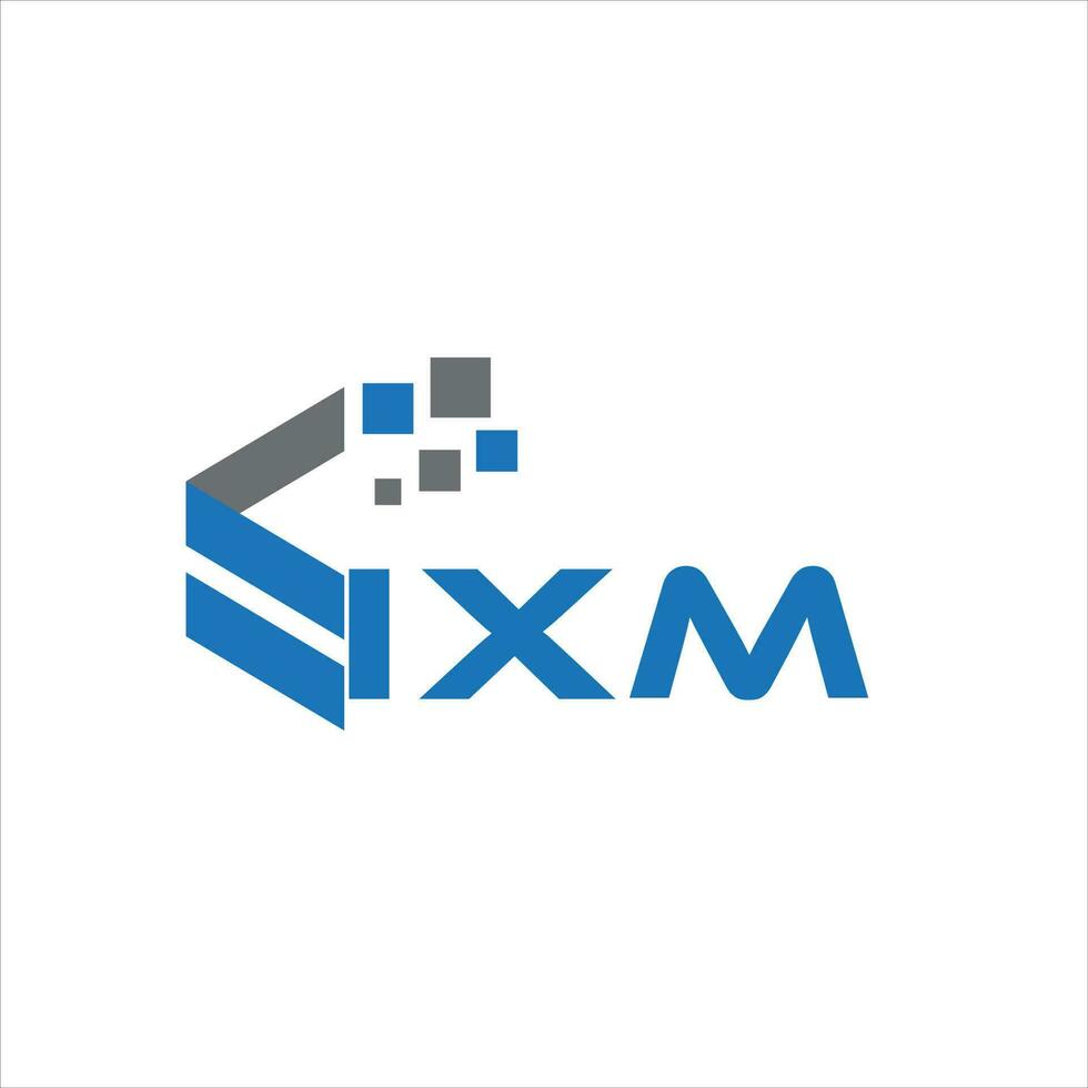 IXM letter logo design on white background. IXM creative initials letter logo concept. IXM letter design. vector