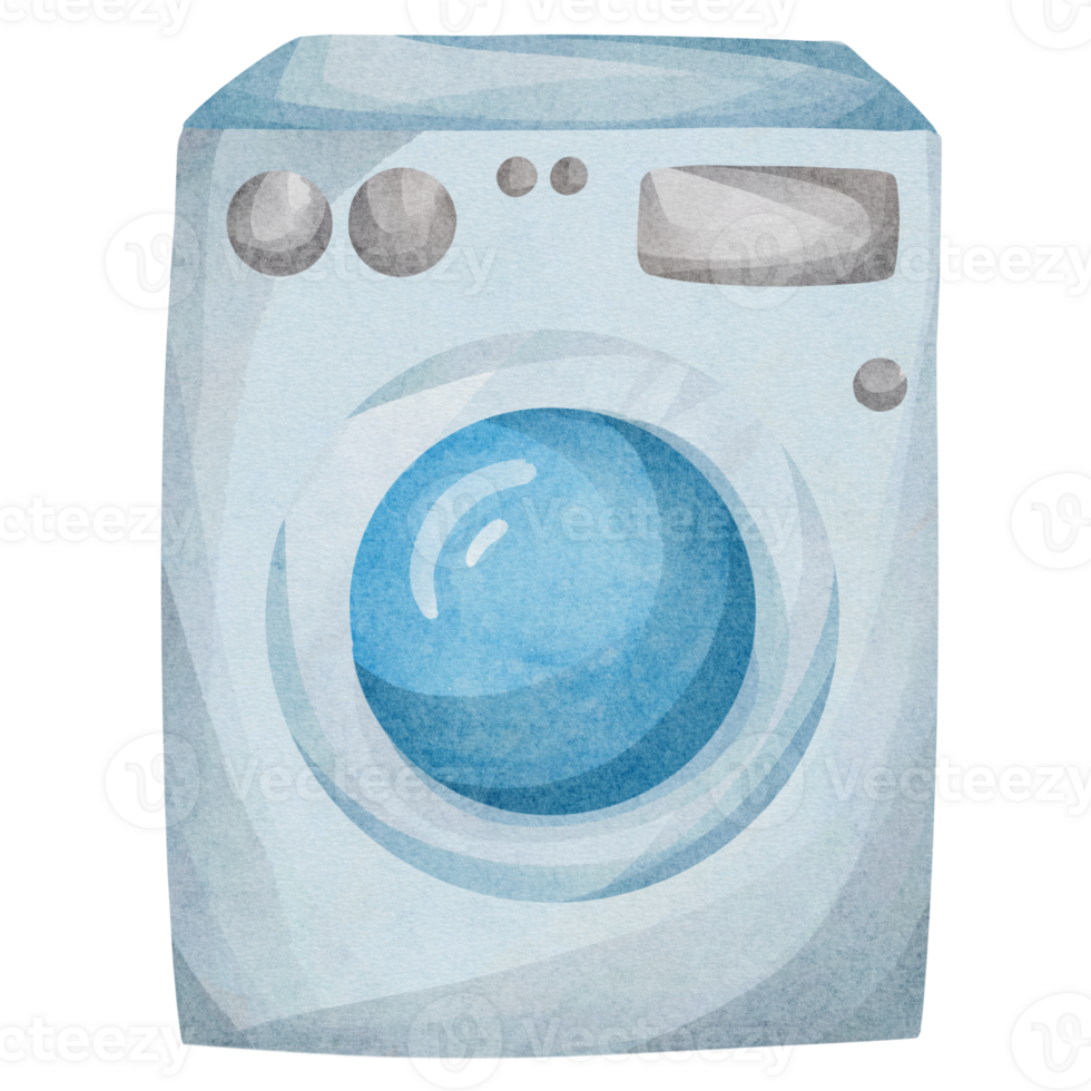 aquarelle blanchisserie la lessive machine png