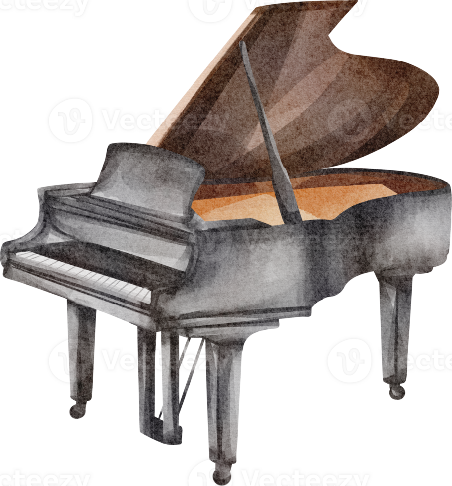 watercolor Piano music instrument png