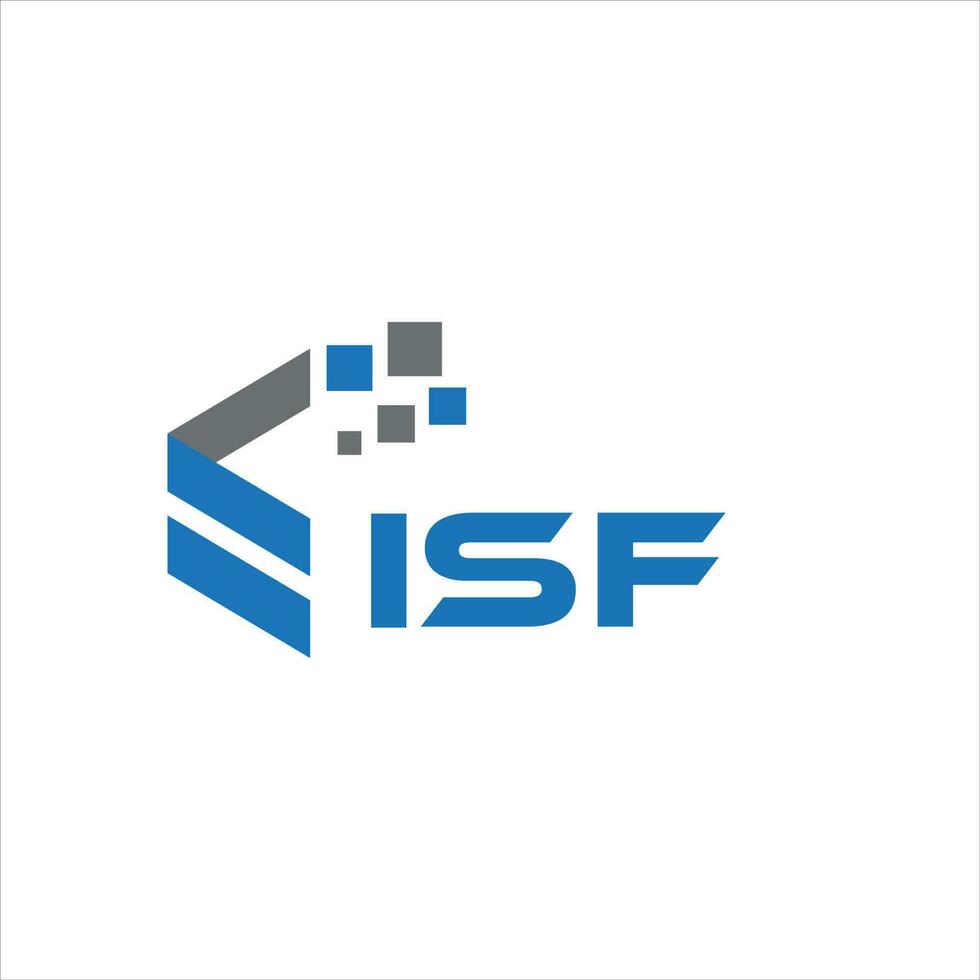 ISF letter logo design on white background. ISF creative initials