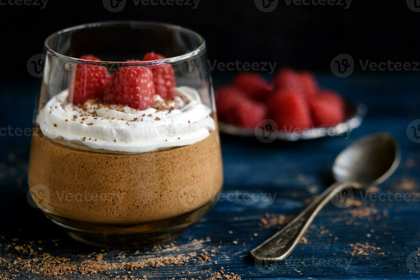 Raspberry chocolate mouse photo