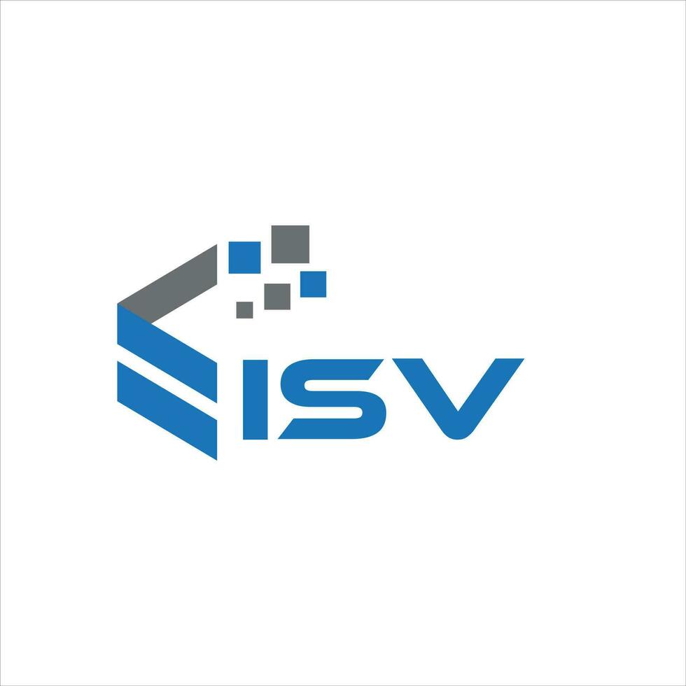 ISV letter logo design on white background. ISV creative initials letter logo concept. ISV letter design. vector
